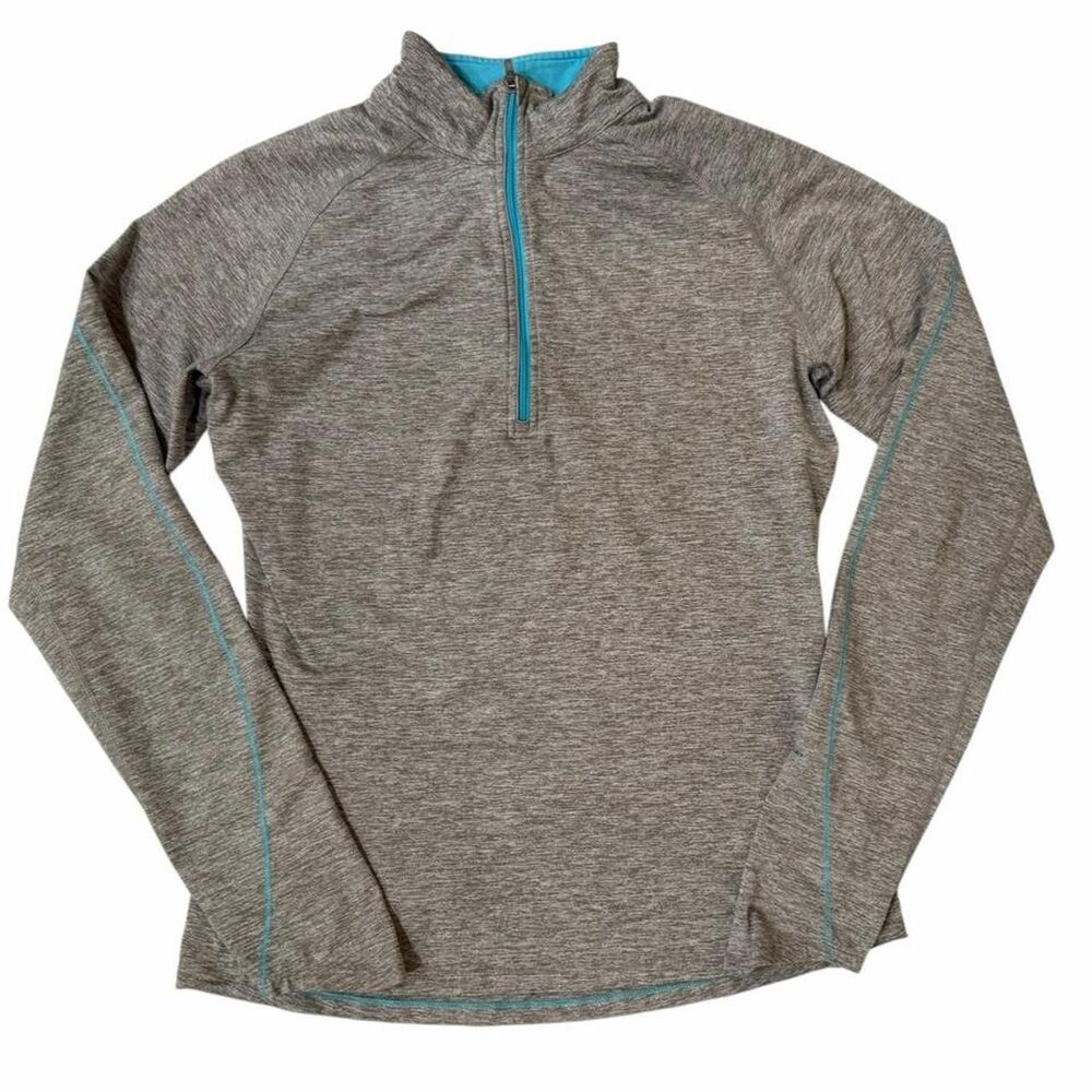 Nike Dri-Fit gray heather long sleeve quarter zip top